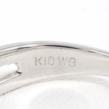 K18WG リング 指輪 11号 ダイヤ 0.12 総重量約3.7g 中古 美品 送料無料☆0338_画像6