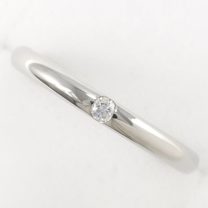 Звездные ювелирные украшения PT950 Кольцо кольца № 7 Diamond 0,03 Рубин общий вес около 3,0 г использовал красивые товары бесплатная доставка ☆ 0315
