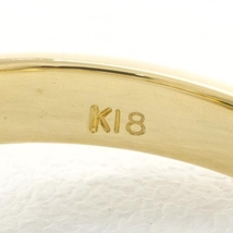 K18YG リング 指輪 8.5号 ラリマー ダイヤ 0.23 総重量約3.6g 中古 美品 送料無料☆0315_画像6