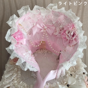  Lolita bonnet hat head dress head accessory Gothic and Lolita classical klaroli frill race 5 color flower rose . flower 