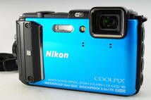 ★人気品★ Nikon ニコン COOLPIX クールピクス AW130 コンパクトデジタルカメラ 防水カメラ ブルー#281.60_画像2