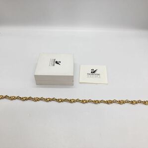 １円【SWAROVSKI 】アクセサリー スワロフスキー ゴールドカラー ラインストーン ネックレス ジュエリー スワロフの画像4