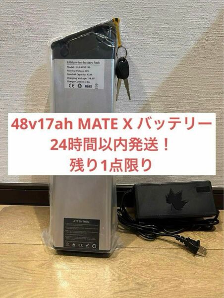 mate x MATE X 48v 17ah ハイパワー3A充電器付き