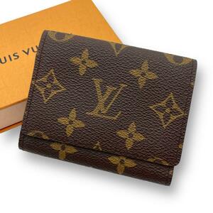 LOUIS VUITTON ルイヴィトン アンヴェロップ カルト ドゥ ヴィジット モノグラム カードケース カード入れ 名刺入れ 定期入れ 茶 ブラウン