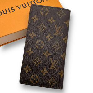 LOUIS VUITTON ルイヴィトン 長財布 ポルトフォイユ ブラザ モノグラム ブラウン 茶 2つ折り