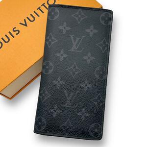 LOUIS VUITTON ルイヴィトン 長財布 モノグラム エクリプス ポルトフォイユ ブラザ ２つ折り グレー