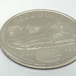 1円～ 外国コイン 1996年 スペイン2000ペセタ銀貨 ゴヤ生誕250年記念 シルバー SV925 約18ｇ 33ｍｍ 銀貨の画像4