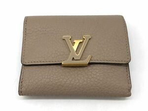 LOUIS VUITTON ルイヴィトン ポルトフォイユ カプシーヌXS トリヨン M68747 ガレ イニシャル入り(M) 財布 レディース 箱付き