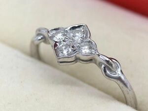 １円～ CARTIER カルティエ ヒンドゥリング 750 ホワイトゴールド K18WG #44 ダイヤモンド 指輪 レディース アクセサリー 箱付き