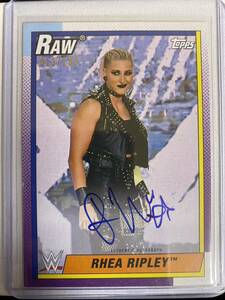 2021Topps Heritage WWE RHEA RIPLEY Auto 012/199