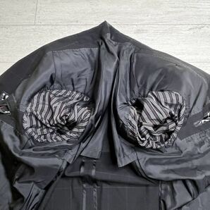 1円〜 希少/廃盤 BURBERRY BLACK LABEL バーバリーブラックレーベル スーツ セットアップ ブラック 2B シンプル 170 38R 大きいサイズ Lの画像5