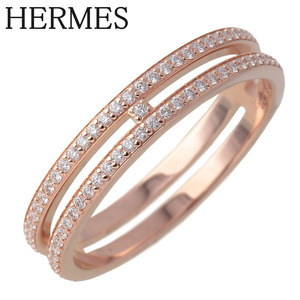  Hermes кольцо с бриллиантом a Lien n полный diamond #52 AU750PG коробка новый товар с отделкой HERMES[16535]