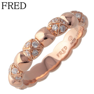 Fred Diamond Ring Pandu Squle #51 AU750PG NEW FEENT FRED [16843]