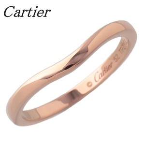 カルティエ バレリーナ ウェディング リング カーブ #52 AU750PG 新品仕上げ済 Cartier【16570】