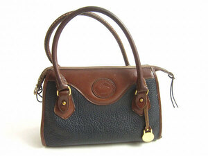 USA製/DOONEY&BOURKE/レザー/ハンドバッグ/紺系×茶系/ドゥーニー&バーク/D125-62-0006X