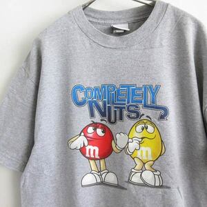 m&m's オフィシャル品 半袖Tシャツ 杢グレー系 L ヘザーグレー COMPLETELY NUTS エムアンドエムズ d143-01-0102ZVW