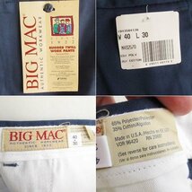 新品 90's USA製 BIG MAC ワークパンツ W40 L30 紺系 JCペニー ビッグマック NAVY アメリカ製 ビンテージ デッドストック D145-25-0019_画像5