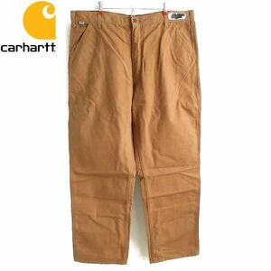 アメリカ企画 carhartt カーハート FRB229 BRN ダック ワークパンツ 茶系 W42 難燃素材 シングルニー ペインターパンツ D143-25-0049XVW