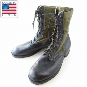 Сделано в 1967 году начальный тип настоящий армия США Jungle Boots Black x Green 10r 28 см. Vibram Sole 60S USA Made American Vintage D149-32-0020ZVV