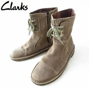 Clarks クラークス デザートストライド サイドジップ ブーツ レディース23.5cm デザートブーツ 靴 d118-32-0167