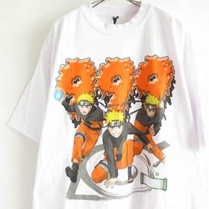 新品 アメリカ正規品 NARUTO ナルト 999 半袖 Tシャツ 白 XL アニメT VIZ MEDIA 疾風伝 丸首 丸胴 デッドストック D147-01-0020ZV