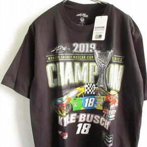 新品 レア 2019 m&m's NASCAR モンスターエナジー ナスカーカップ 半袖Tシャツ 黒 XL カイル・ブッシュ デッドストック d143-01-0056ZVW