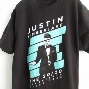 美品 ジャスティン ティンバーレイク THE 20/20 半袖Tシャツ 黒 L ブラック ツアーT d143-01-0132
