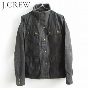 J.CREW モーターサイクル コットン ジャケット 黒 レディース-S ブラック トライアルマスターやインターナショナル似 d144-18-0112X