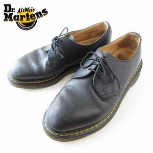 英国製 ドクターマーチン 3ホール プレーントゥ シューズ 黒 レディース23.5cm Dr.Martens MADE IN ENGLAND 靴 d129-32-0091