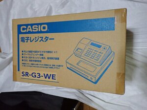 ■世界のCASIO・電子レジスター白・SR-G3-EX-WE カシオ/CASIO簡易インボイス）対応■新品未開封