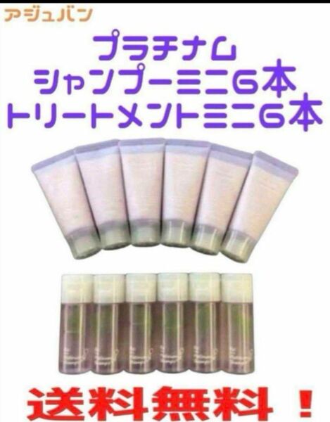 アジュバン　プラチナム　ミニシャンプー6本、ミニトリートメント6本　新品未使用♪