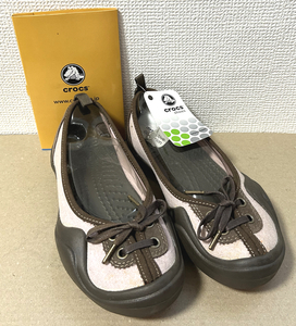 *** CROCS celeste lace chocolate/cotton candy クロックス セレステレース W5 未使用品 ***