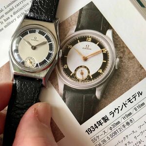 希少 30年代 アンティーク オメガ omega レディース 手巻き腕時計 スモセコ ブルズアイ スイス アンティークウォッチ 