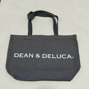 DEAN＆ DELUCA☆ ディーンアンドデルーカ☆ 　トートバッグ　Lサイズ　グレー　キャンパス　両面プリント