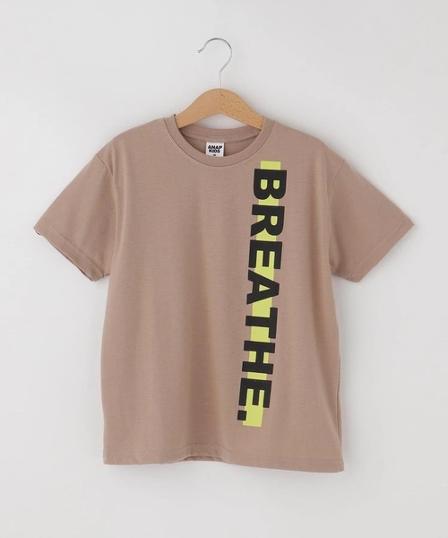 新品　◆ANAP KIDS ラインロゴビッグTシャツ ベージュ(552) 02(M)　130cm　