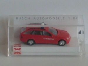 ◇1/87 BUSCH Mercedes-Benz C-Klasse Feuerwehr 赤