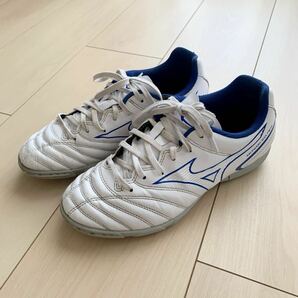 【中古】ミズノ MIZUNO モナルシーダ NEO II SELECT Jr AS ジュニア サッカートレーニングシューズ 22.5cm ホワイト 洗浄済みの画像1