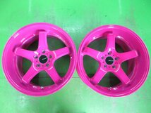 深リム!PCD114.3 ADVANTI Racing VALINO 9.5j/+12 ハブ約73㎜ 2本 中古 ドリ車 スペア交換などに!_画像1