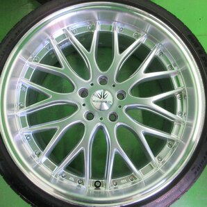 深リム!PCD114.3 LAXARNY MULTIFORCHETTA メッシュ 9j/+38 ハブ約73㎜ タイヤ 245/35R20 約9分山 製造21年22年 4本セット! 中古の画像5