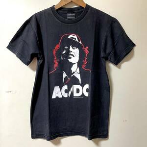 AC/DC 古着Tシャツ Sぐらい バンドT ロックT ハードロック ヘヴィメタル ヘビメタ エーシーディーシー アンガス・ヤング