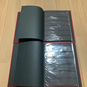 ストックブック Stamp Album BType テージーSB-30 スタンプアルバム 赤2冊まとめ ケース付き 縦約26.8cm横約20cm 台紙8枚16ページ6段の画像6