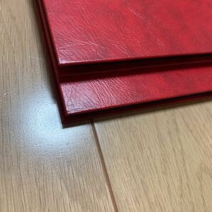 ストックブック Stamp Album BType テージーSB-30 スタンプアルバム 赤2冊まとめ ケース付き 縦約26.8cm横約20cm 台紙8枚16ページ6段の画像4