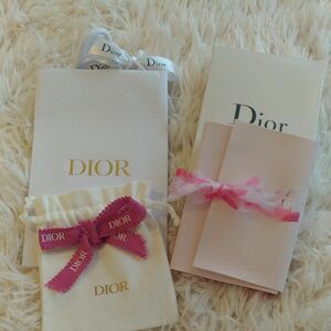 Dior ミスディオール ノートブック ピンク 手帳 リボン ショッパー ミニ巾着 