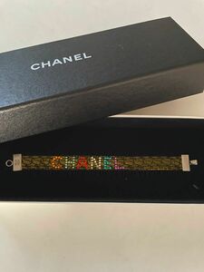 CHANEL シャネル　ブレスレット　箱付き　レース×レザー　美品　ヴィンテージ アクセサリー