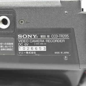 (769L 0408S10) １円～【ジャンク品】SONY ソニー CCD-TR205 ビデオカメラレコーダ ハンディカム 8ミリ 撮影機器 レトロの画像6