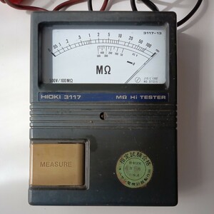 日置電機 HIOKI 3117-13 電池式 絶縁抵抗計 MΩ HI TESTER メガ ハイテスター 動作未確認 ジャンク品