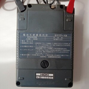 日置電機 HIOKI 3117-13 電池式 絶縁抵抗計 MΩ HI TESTER メガ ハイテスター 動作未確認 ジャンク品の画像2