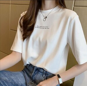 レディース tシャツ 半袖 ブランド 白 かわいい ロゴtシャツ ゆったり コーデ