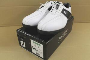 SH005 未使用/訳あり GREEN JOYS 45303J_28cm WH×BK メンズ ゴルフシューズ MENS フットジョイ FOOTJOY 日本正規品