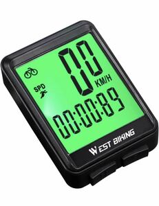 West Biking evolution version cycle computer bicycle computer wireless speed meter cycle meter nighttime daytime interval Japanese instructions 